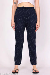 Blue cotton printed pajamas, women's lounge wear from BLUSHH COLLECTION